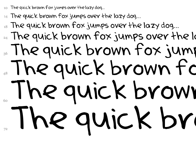 Denne's Pen font waterfall